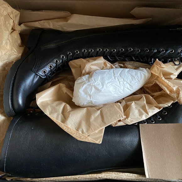 NEW WOMEN Frye Veronica Combat Tall Sz 5.5M - Picture 6 of 9